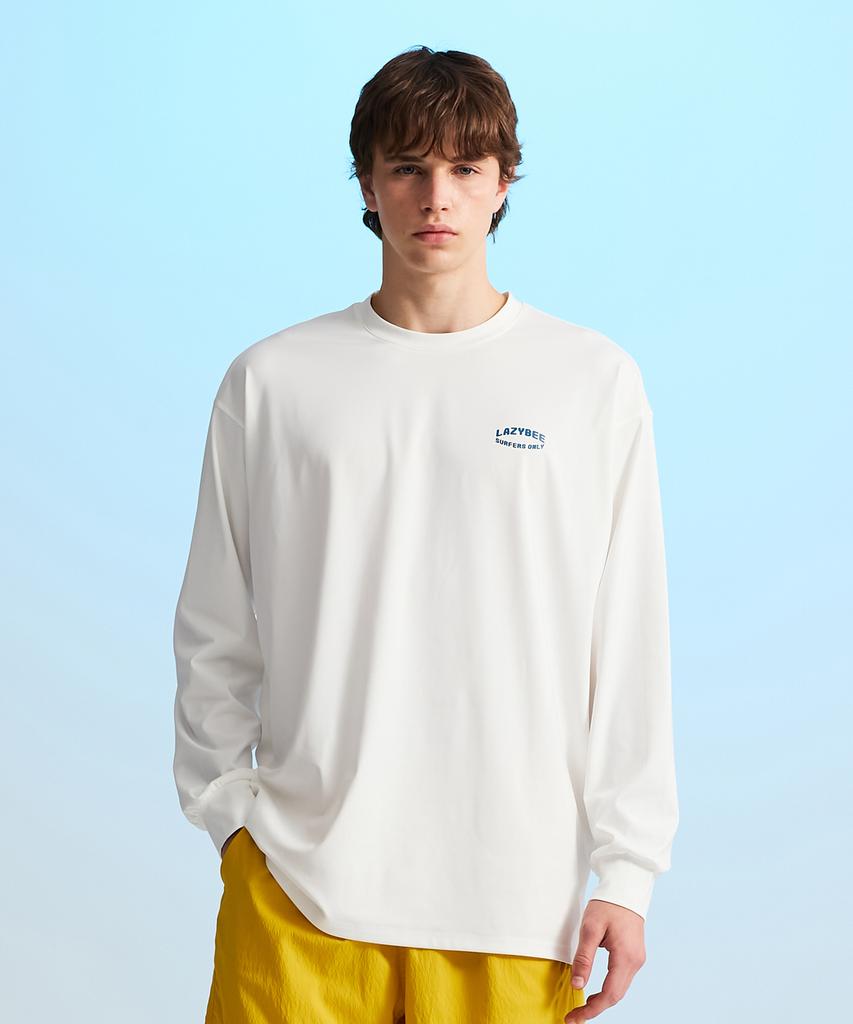 Leijibi Dry-Cooling Oversized Top Long Sleeve Rash Guard W White 2