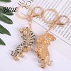 Multi-functional Keychain Pendant Sparkling Rhinestones Zodiac Tiger Shape Charm Key