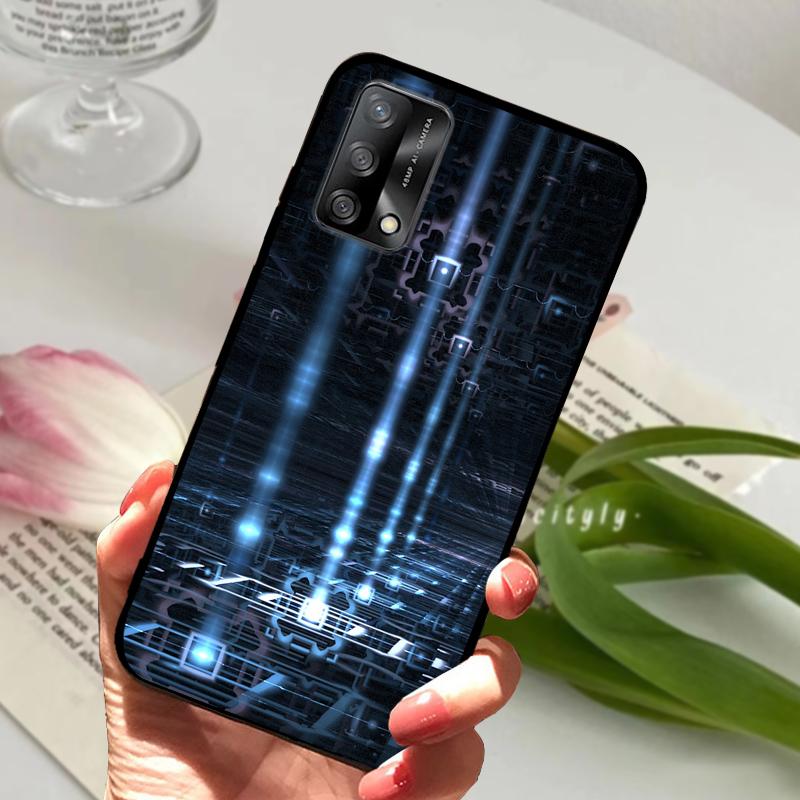 Für Oppo A74 4G Hülle CHP2219 Stoßfest Farbe Lackiert Matt Weiches TPU Silikon Handyhülle Für OPPO F19 Bumper CPH2219 Fundas