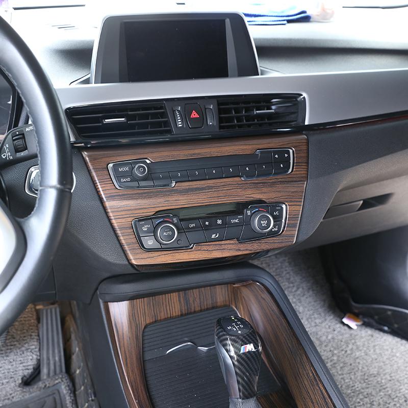 4 Style Car Center Console CD Panel Decoration Cover Frame Trim Sticker for BMW X1 F48 X2 F47 2016-2026 Automobile Accessories