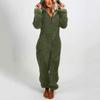 Women Long Sleeve Hooded Jumpsuit Pajamas Casual Winter Warm Rompe Sleepwear