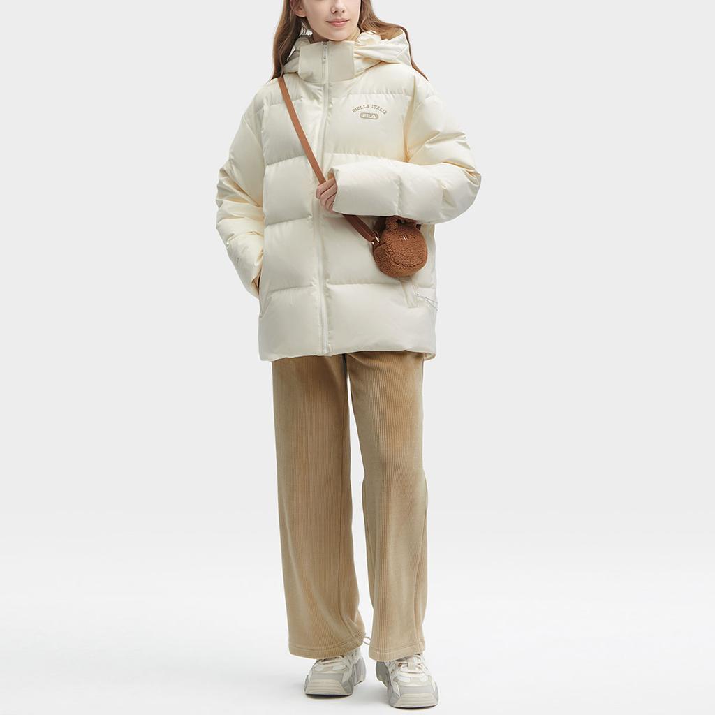 New FILA Down Jacket Unisex Reed White F11U349901R-IV