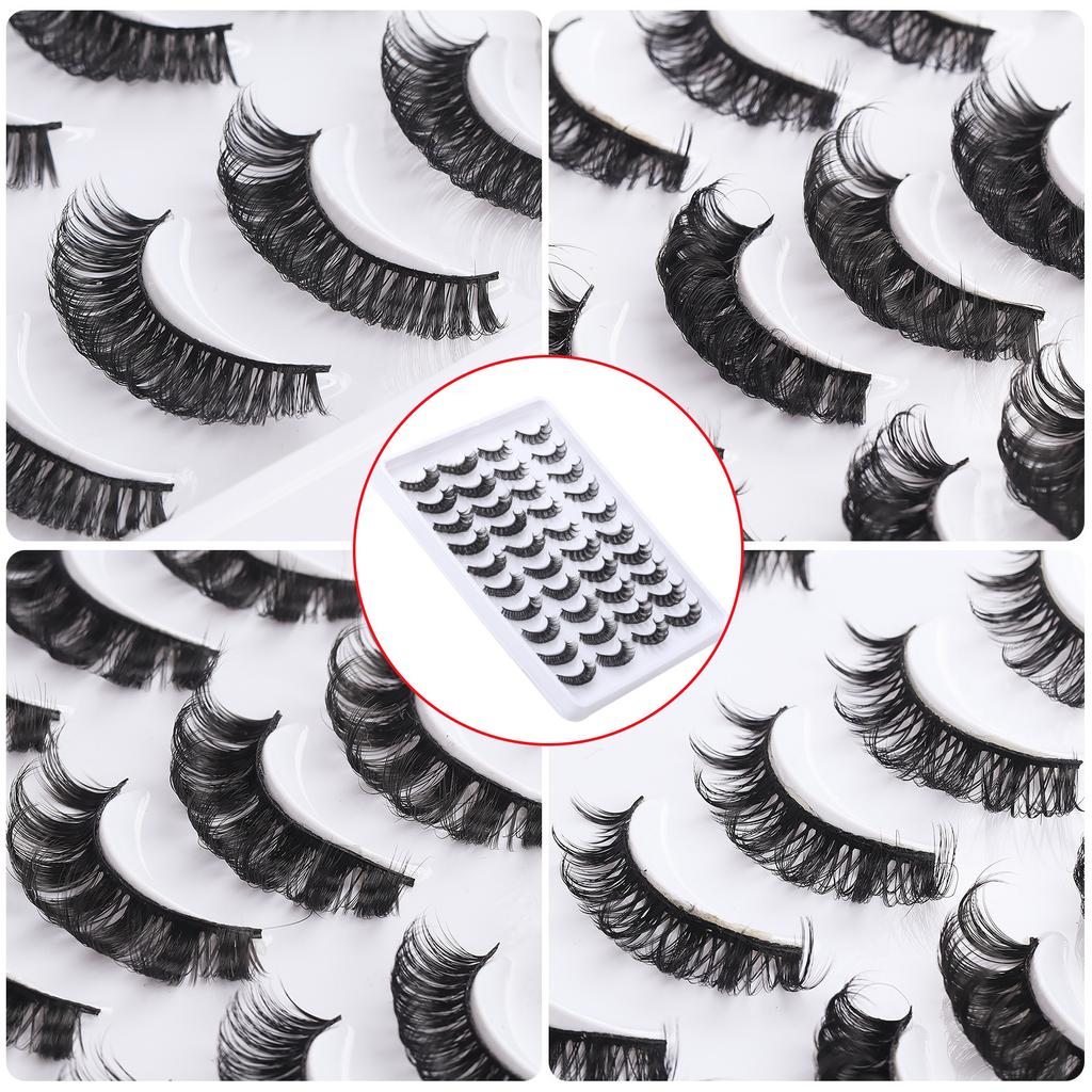 Man-Made Fiber False Eyelashes Russian Curl Curl Dd Curl Thick Simulated Eyelashes