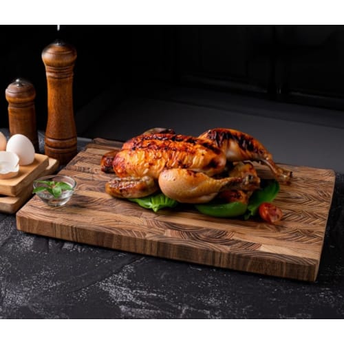 Solid Wood Kitchen Cutting Board, Extra Large, End-Cut Antibacterial and Mildew-Resistant Solid Wood, Durable Geometric Wooden Cutting Board, Acacia C