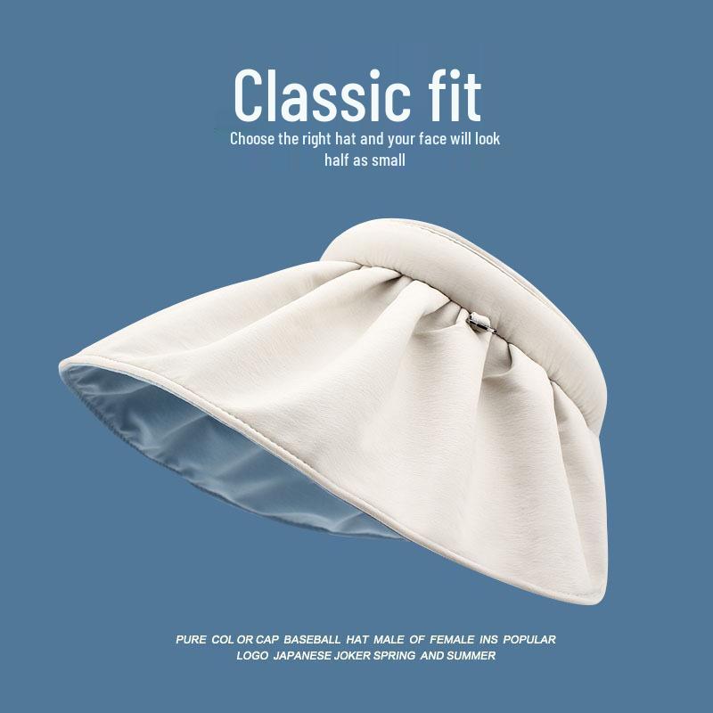 Women's Korean Style Rollable Sun Protection Headband Hat - Casual & Open Top