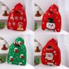 Fashion Reusable Christmas Knit Handbag Shopping Bags Weaving Handbags Handmade Wrist Bag Gifts Bag Snowflake Tote Bag