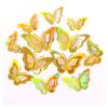 12 3D Hohl Schmetterling Wandaufkleber für festliche Weihnachts- und Feiertags-Heimdekoration