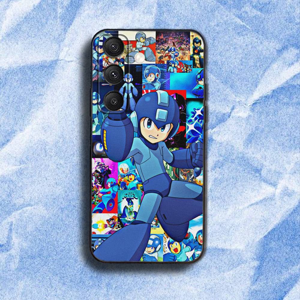 Rockmans Game Megamans Phone Case For Samsung S 25,24,23,22,30,21,10,9,Ultra,Plus,Lite,FE,4,5G Black Soft Case