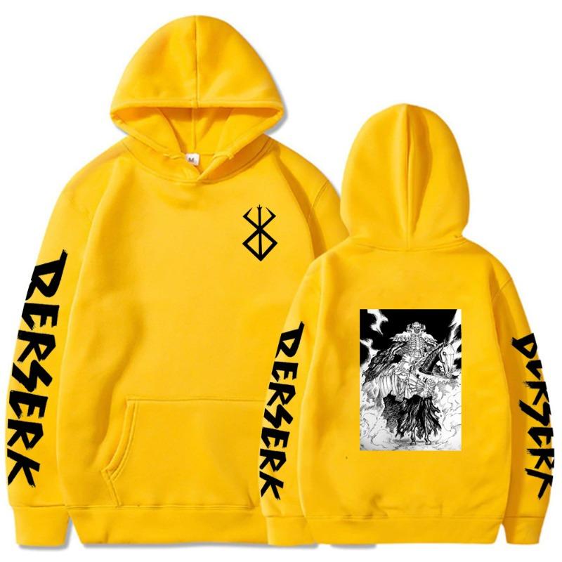 Berserk Guts Herbst Winter Herren Hoodie Vintage Unisex Pullover Herren Vintage Grafik Kapuzenpullover Tops Übergröße Streetwear Kleidung