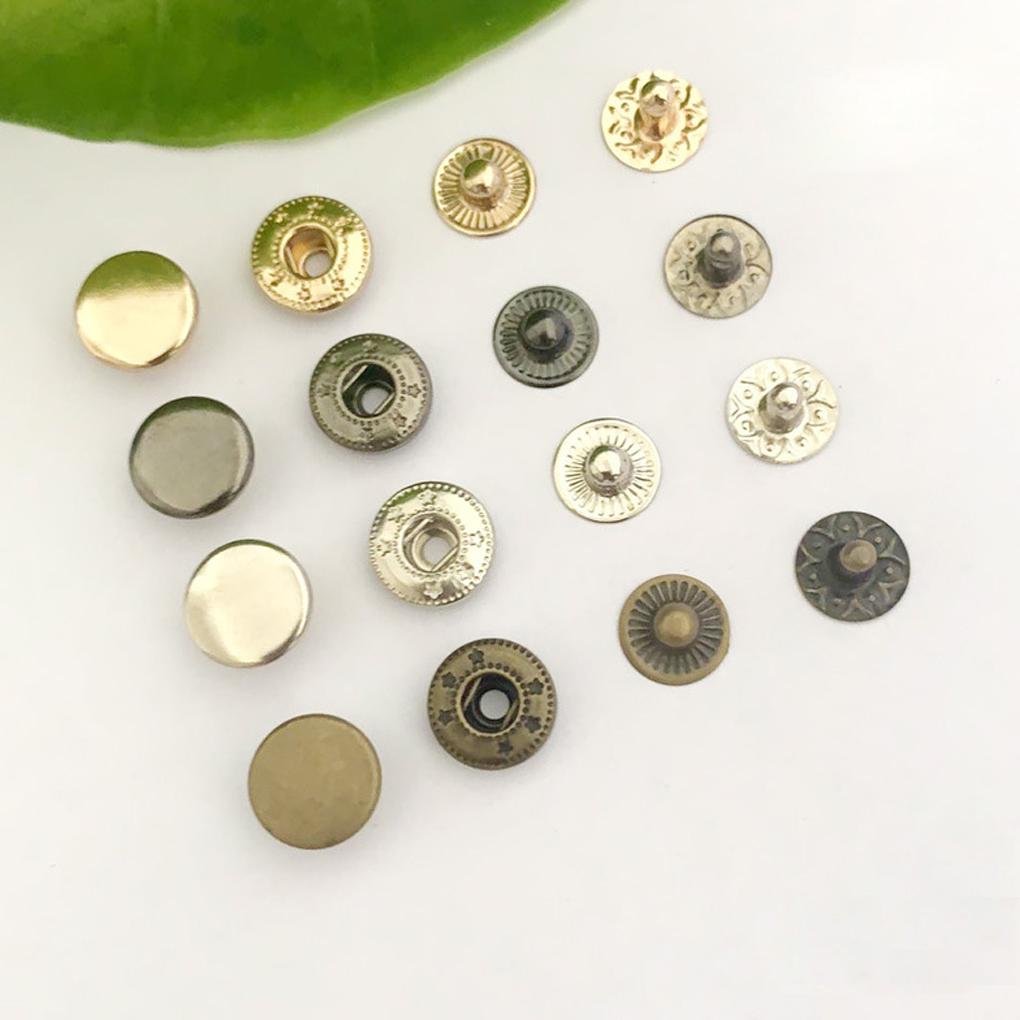 Clothes Jacket Brass Button Replacement Leather Belt Pants Handbag Vintage Style Buttons DIY Crafting Accessories