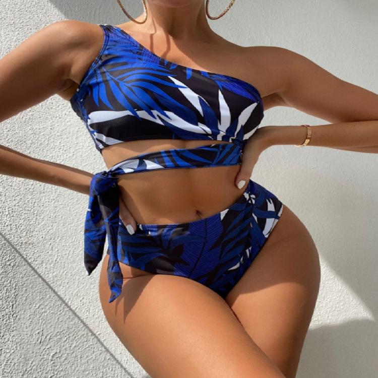 TS JYL-SW269 Printed Two-Piece Bikini, Sexy Spa Swimwear For Women L