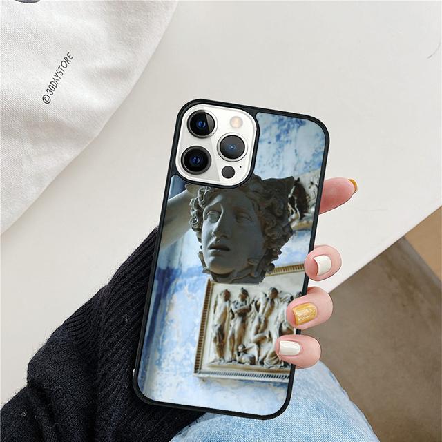 

Грецька Естетика Гіпсова статуя Чохол для телефону Для iPhone 17 Air 15 16 Чохол 11 13 14 Pro Max 12 Plus Max Fundas iPhone 17pro max