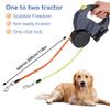 Outdoors 3m Leash for Big Dog with Flashlight Automatic Retractable Pet Double Rope One Tow Two Pet  Walking Protection Ropegift