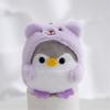 New 8CM 4Colors , Key Chain Ring Pendant TOY , Fluffy Plush Penguin Stuffed Animal TOY Doll