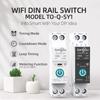 TUYA WIFI Smart Circuit Breaker energy meter 1P 16A DIN Rail for Smart Home wireless Remote Control Smart Switch by APP TONGOU
