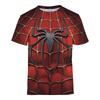 Anime T-shirt 3D Printed Superhero Pattern Children's Sports Round Neck T-shirt Comfortable