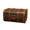Boîte de rangement pour bijoux rétro en bois Design valise vintage Grande capacité pour fête de mariage et accessoires de maison Marron