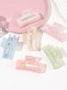 1 Pcs Big Mixed Colors Rectangle Shape Hair Claw Clips ,Fashion Strong Hold Jaw Clips for Women Girls Thin Thick Curly Hair.