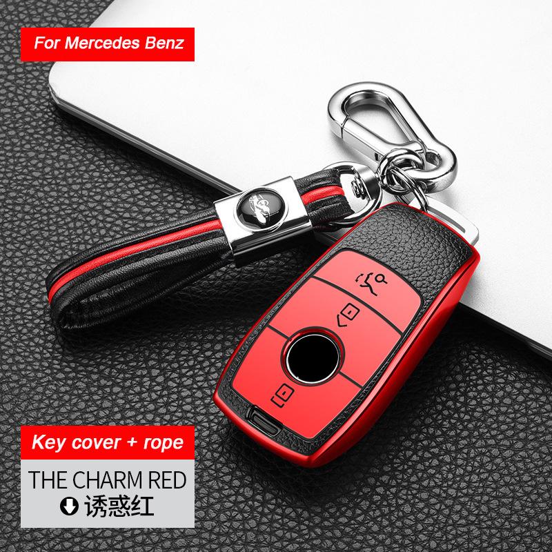 Styling Mouldings Zinc Alloy Solid Color Key Case For Mercedes Benz Keychain Shell Cover CLS GLA GLB GLC A C E Class GLE W177 W2