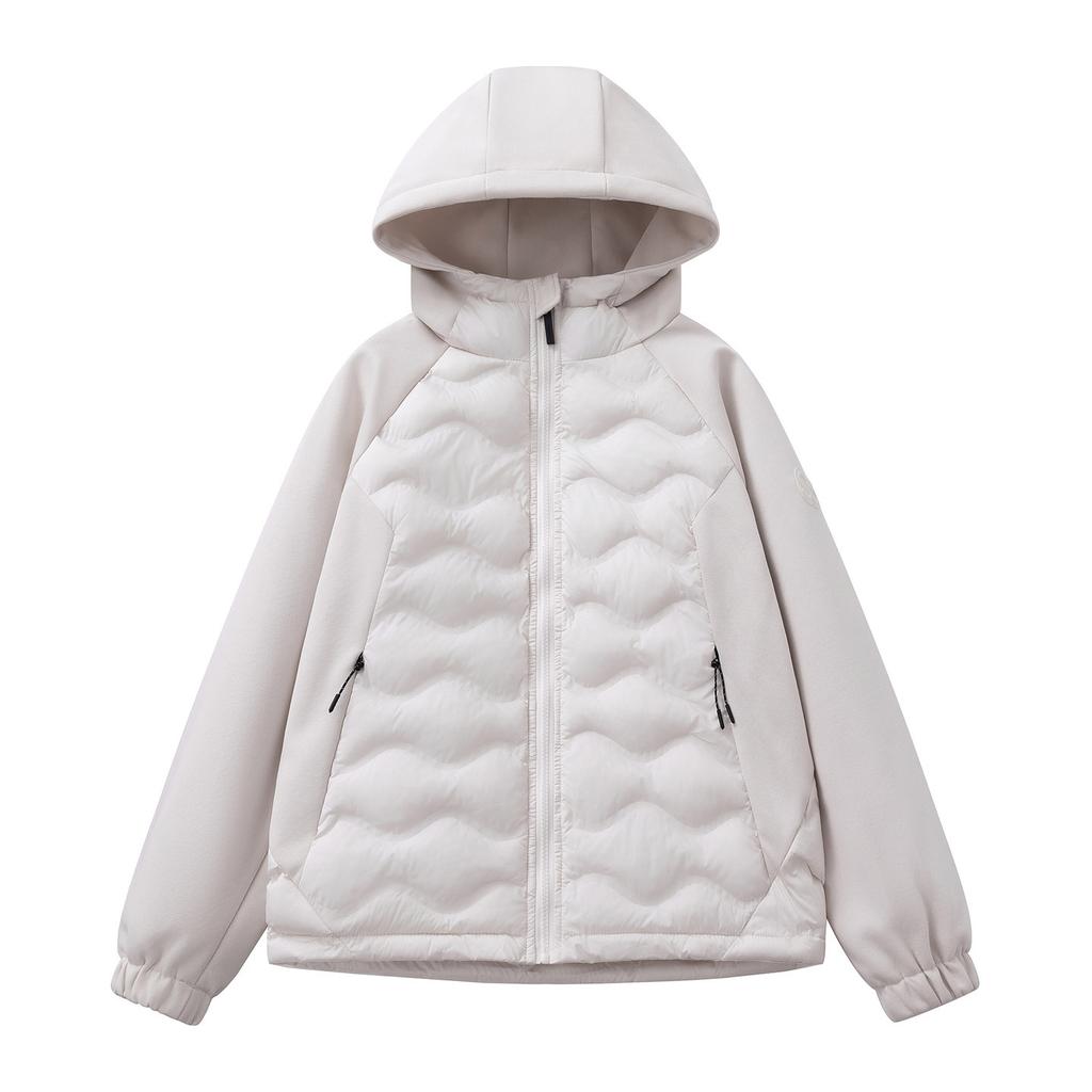 Large size new hooded cotton-padded clothes women's light jacket cotton-padded jacket sleeves splicing loose cotton-padded clothes girlfriend clothes