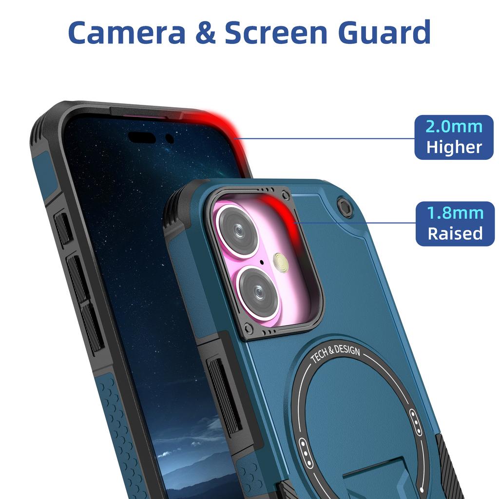 Magnetic Stand Accessories Case for Iphone 17 Pro Max 16 15 14 Plus 17 Air 16e Iphone17 Iphone16 12 13 Pro Protective Cover