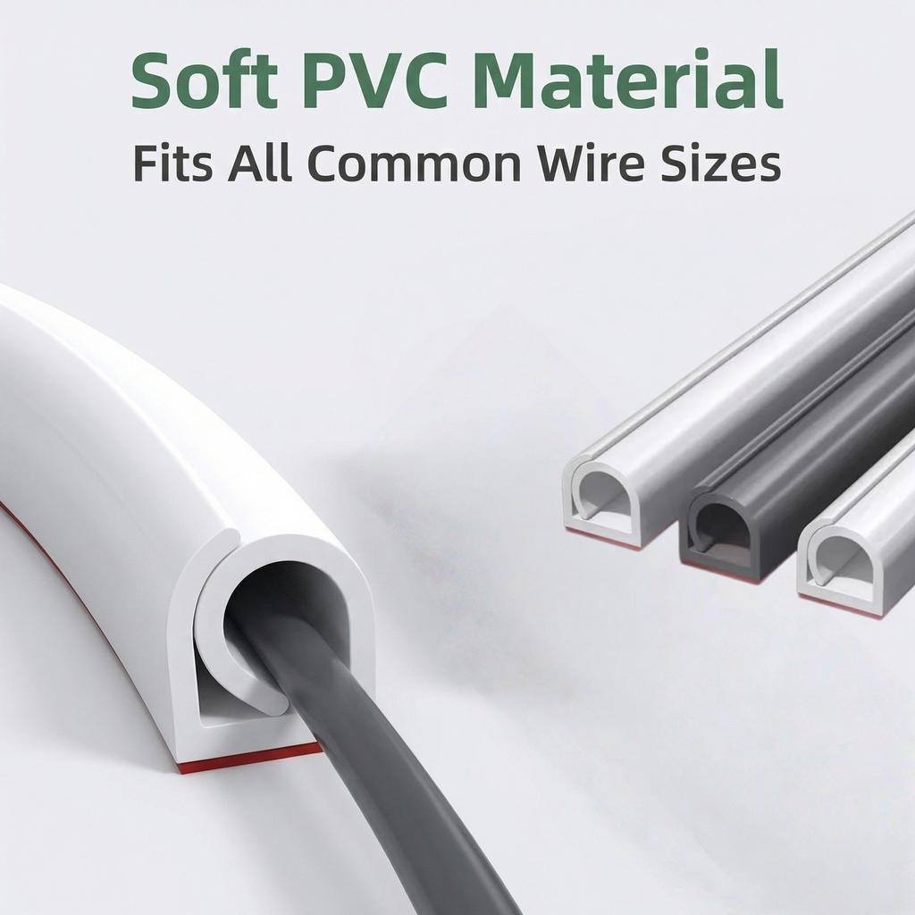 1pc 1m/39.37in Wire Slot Wire Organizer Cable Cover Extension Wiring Duct Protector Cord Protector Floor Cord Cover Power Cable