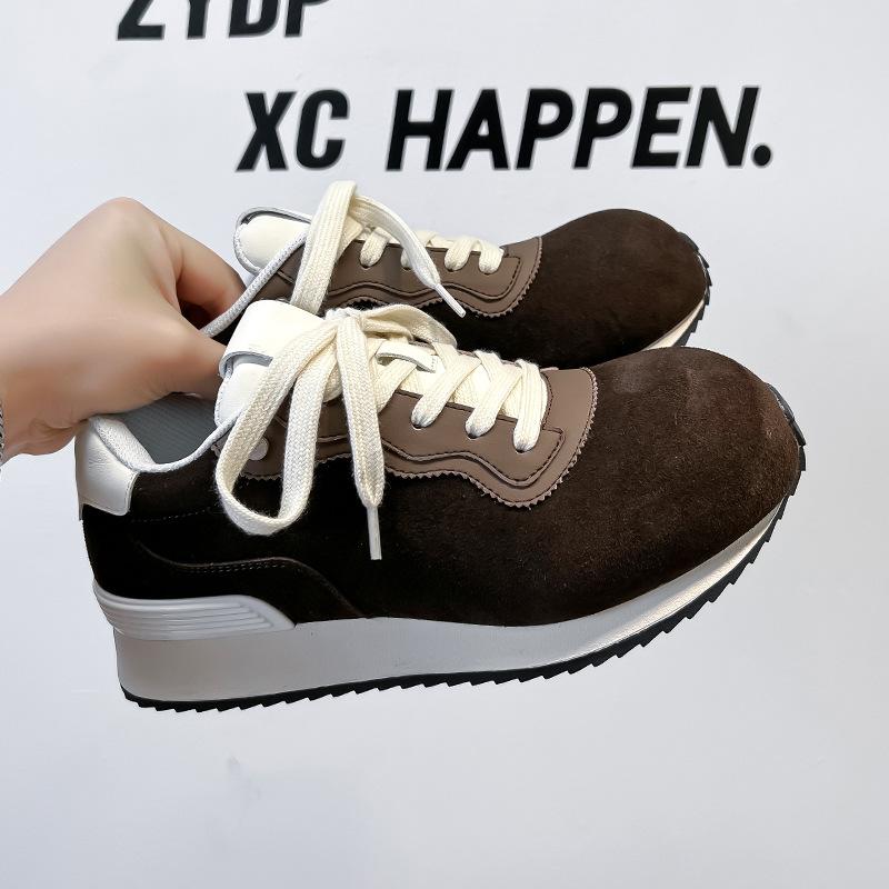 2024 New Big Head Shoes Retro Forrest Gump Shoes Men's 2024 New Height-increasing Waffle Jogging Shoes 14719-A