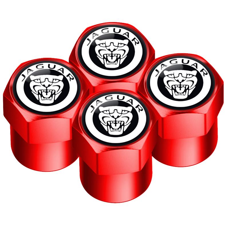 Car Wheel Tire Air Valve Caps Stem Cover with Color Brand Logo For Jaguar XF 250 X Type F Pace Xj X351 Xe S-Type XFR XKR XEL HH1