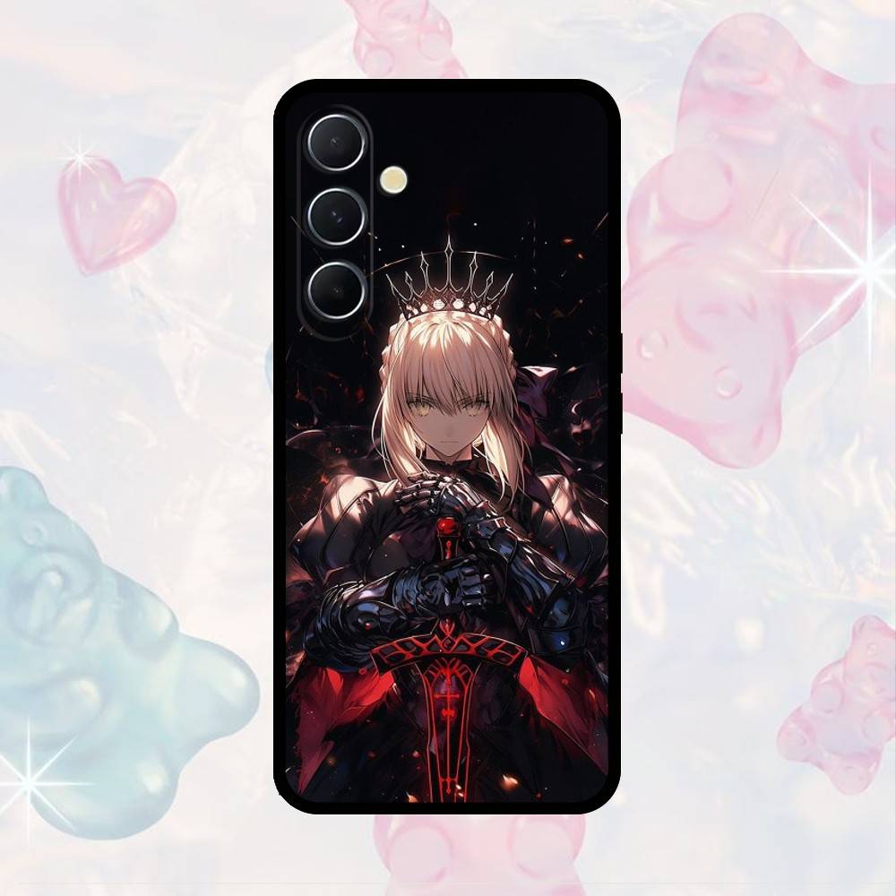 AAA Anime Fate Saber  Phone Case For Samsung S25,S24,S21,S22,S23,S30,Ultra,S20,Plus,Fe,Note,10,9,5G Black Cover