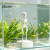 Paesaggio Horror Sottomarino Decorazione Scheletro Danzante Aeratore Acquario con Articolazioni Mobili per Decorazioni Acquario di Halloween, Accessori Spettrali