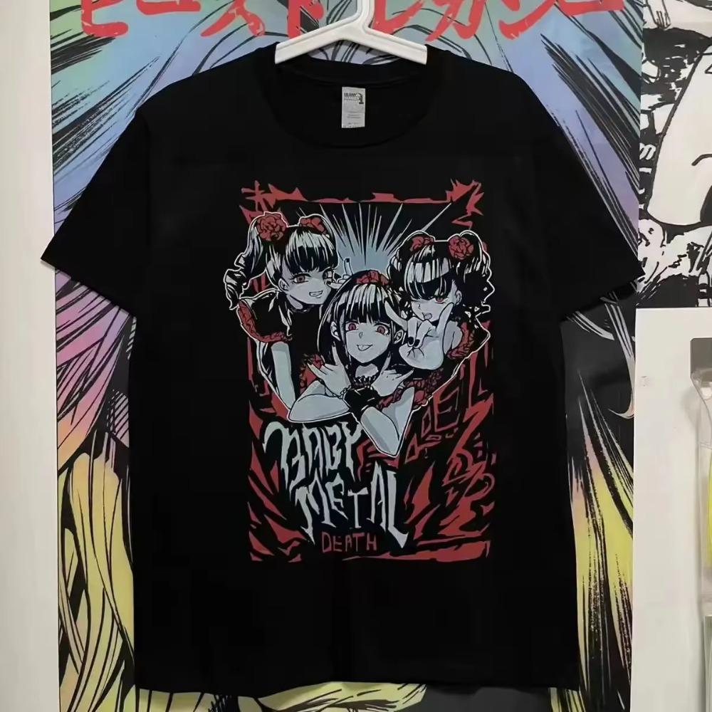 Japanese Hip-hop Rock Band Baby Metal Band T-shirt Women's Casual Short Sleeved Y2k Daily Casual Street Wear