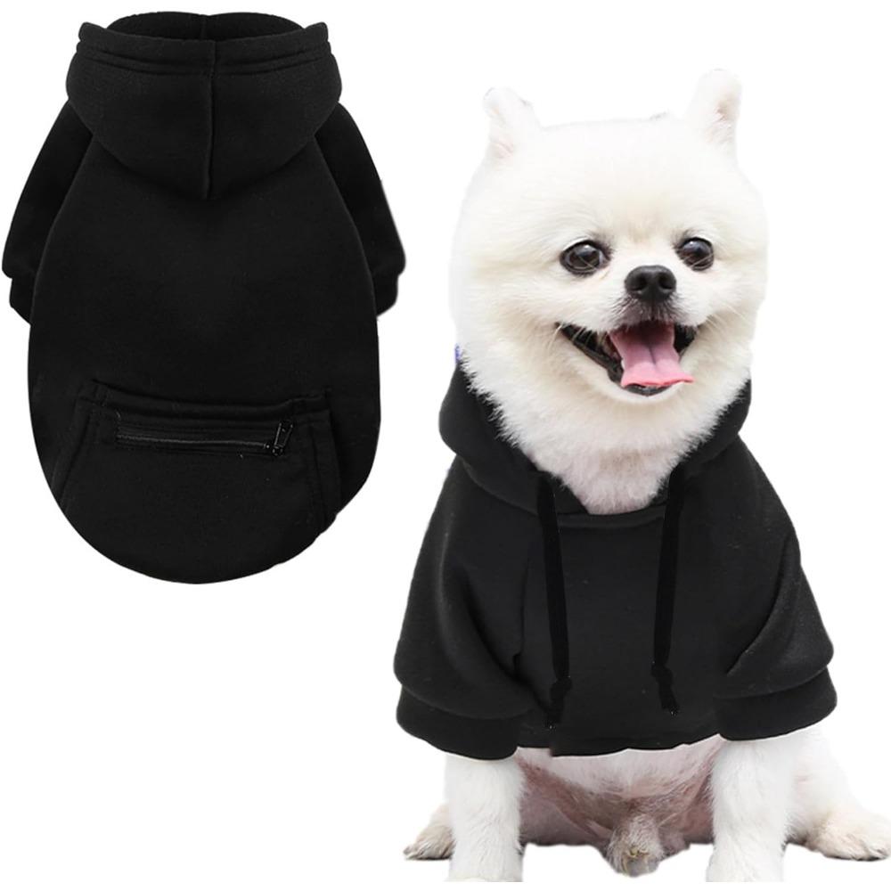 Pet Dog Cold Weather Jacket with Pockets Winter Dog Hoodie Warm Puppy Clothes for Large and Small Dogs Chihuahua Clothing, Sweet Gift for Cute Pets