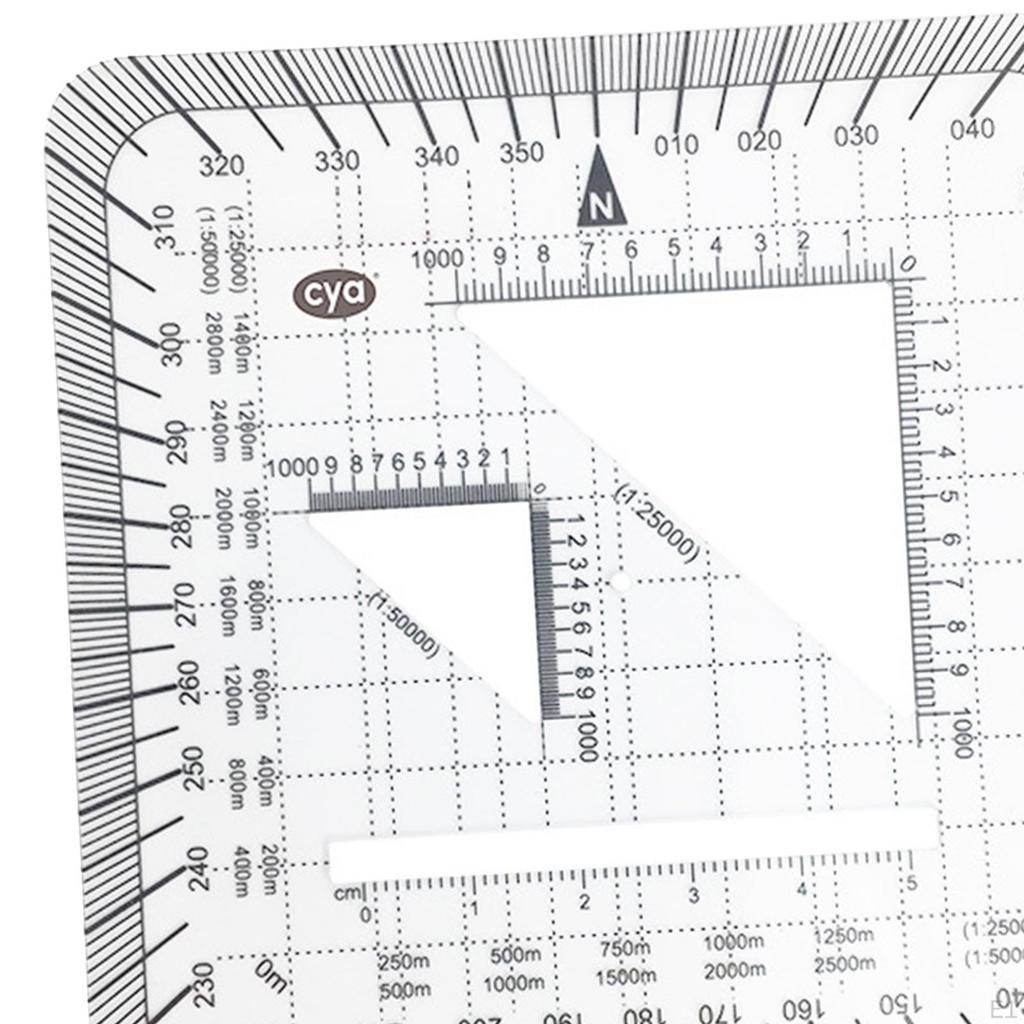 Protractor Ruler Maptool Square Architecture Engineers Precision Utm Slot Tool for Utm,