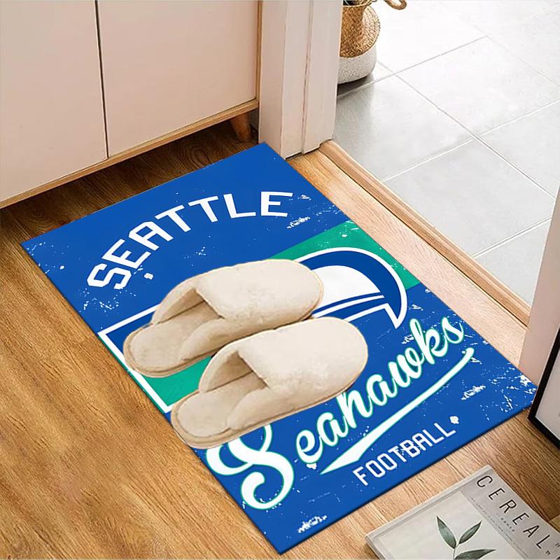 Seahawks Team Spirit Rug Game Carpet, Floor Mat for Bedroom Living Room Entryway Rug, Home Decor Idea Gift for Christmas birthday