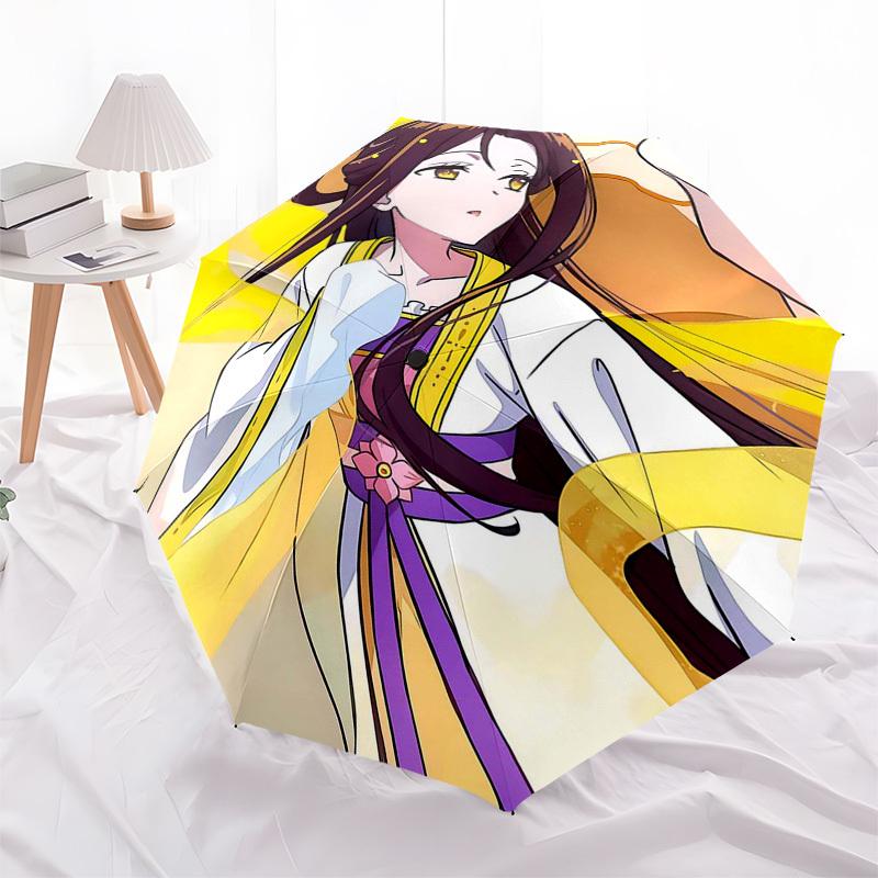 1pc Anime Character Outdoor Umbrella - Automatic Opening/Closing, Portable 3-Fold Design, 8-Bone Iron Frame - Perfect Gift for Fans, Travelers, D