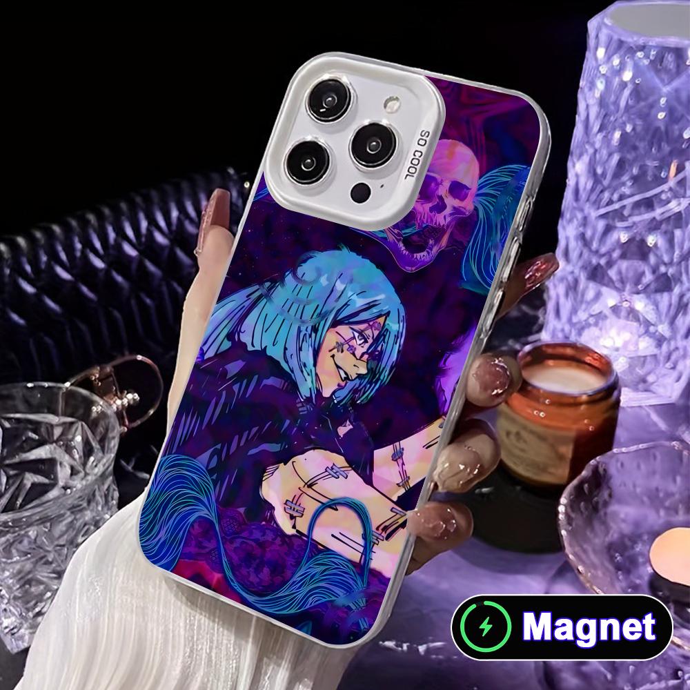 JJK Mahito Phone Case for iPhone 17 16 15 14 13 12 11 X XR XS Air Pro Max Plus Colorful Silver MagSafe Cover