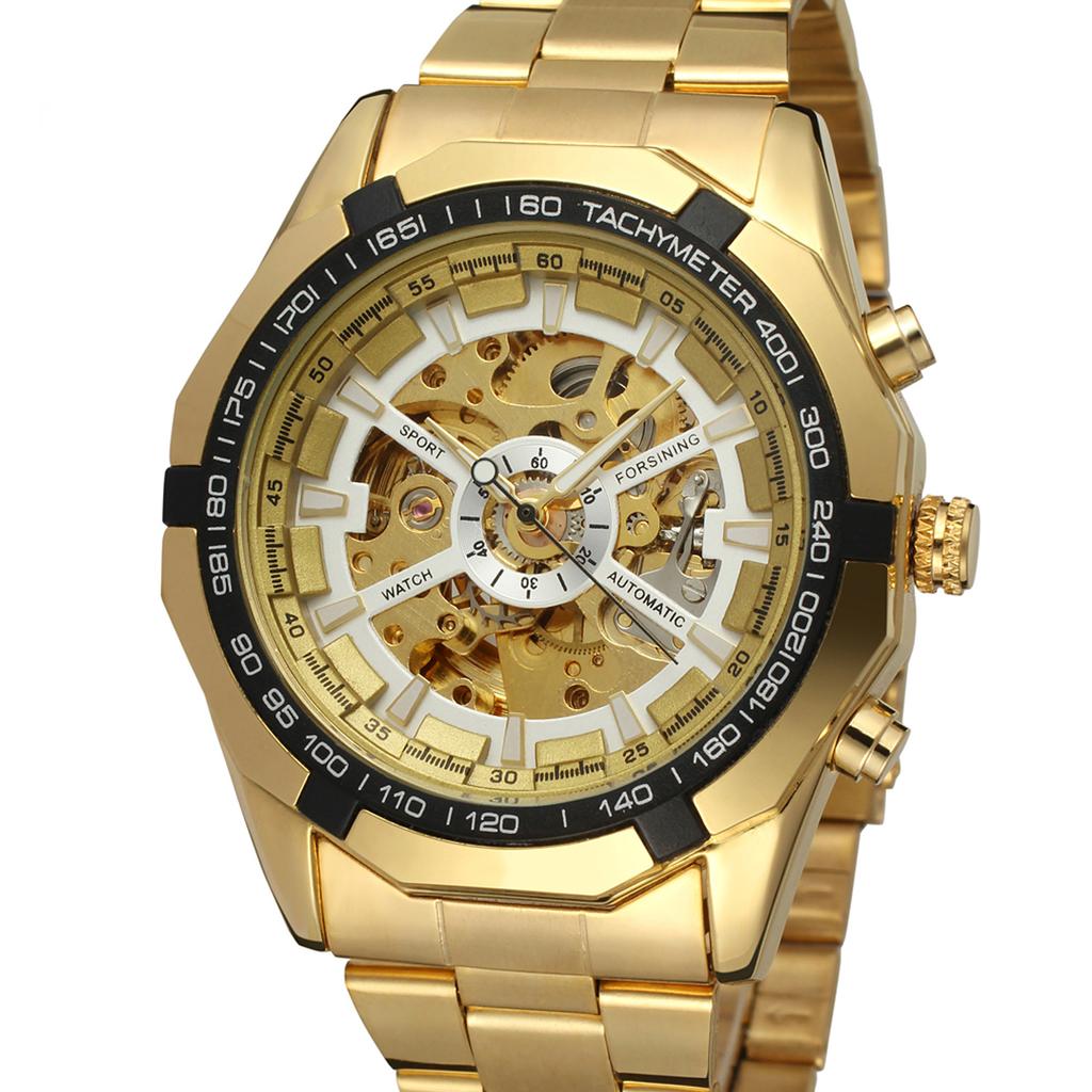 Forsining Chinese Relogio Forsining Montrepourhomme Stainless Steel Bracelet Mechanical Skeleton Automatic Watch Wristwatch Man