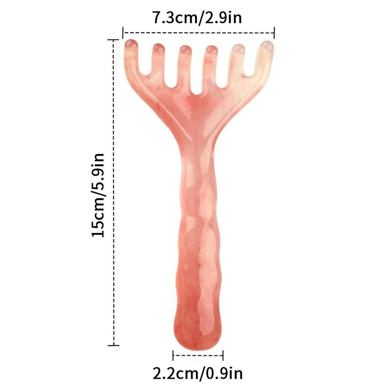 Kopfmassagegerät Harz Hirschgeweih Kopfhautmassage Gua Sha Kopf Entspannung Stressabbau Schlaf verbessern Kopfhautschaber Massagegerät
