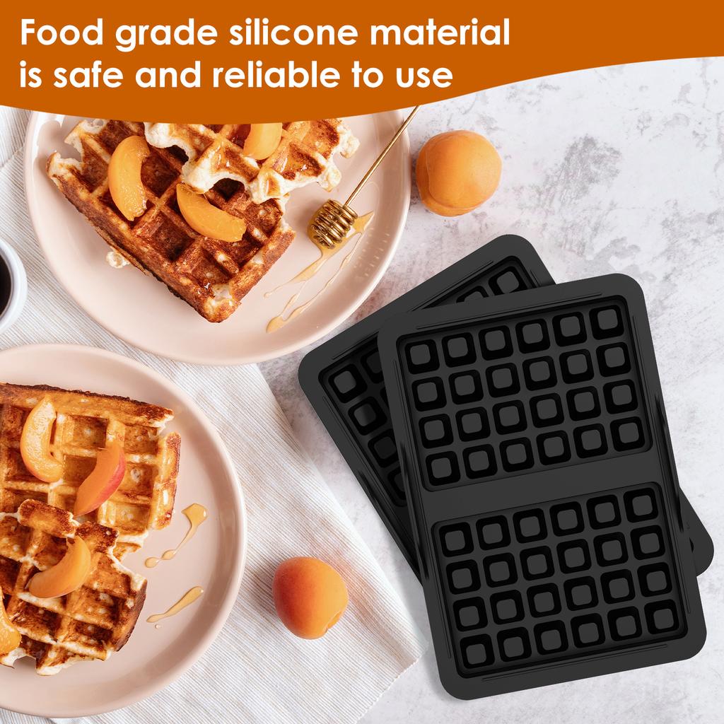 2pcs Silicone Waffle Insert for Ninja AF300EU AF400EU Belgian Waffle Mold Air Fryer Accessories Non Stick Silicone Waffle Liner