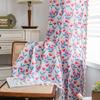 Bohemian Style Cotton Linen Small Floral Printing Tassel Window Curtain Blackout Valance Bedroom Living Room  Semi-shading Drape