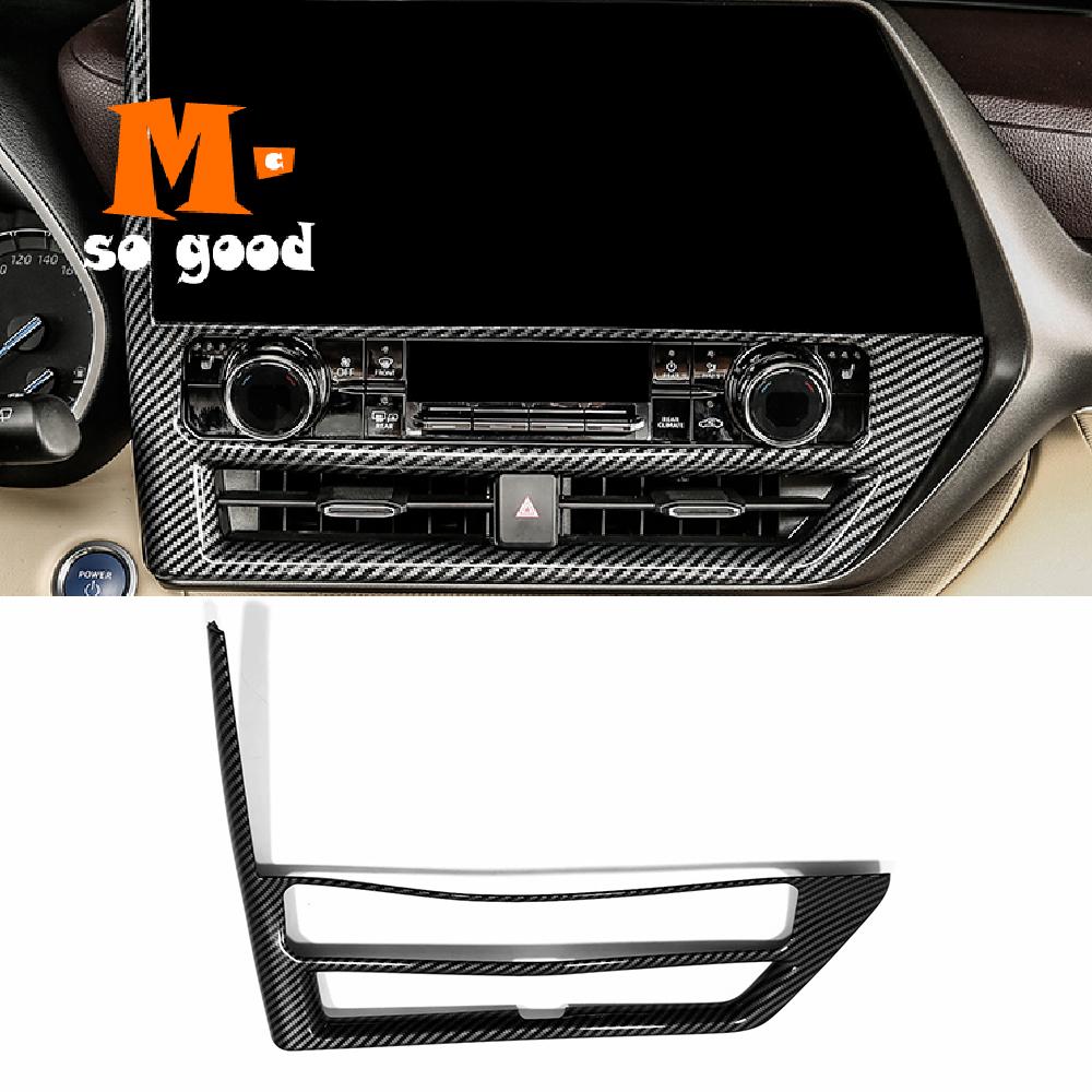 Car Front Seat Armrest Box Panel Decor Sticker Cover Trim Carbon For Toyota Highlander  2022 Interior