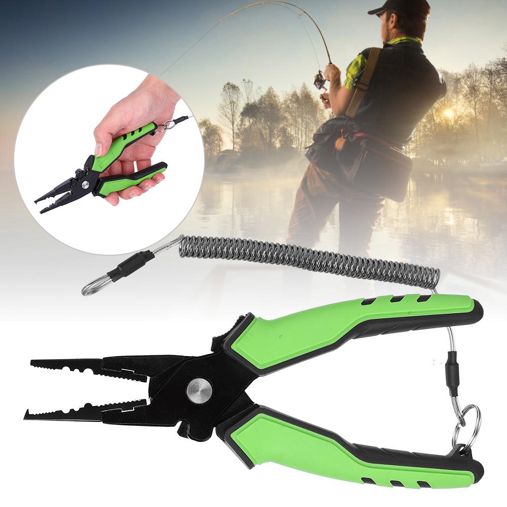 Aluminium Alloy Green Lightweight Fishing Clamp Anti Lost Rope Fish Grip Control Tackle Equipment Accessory with