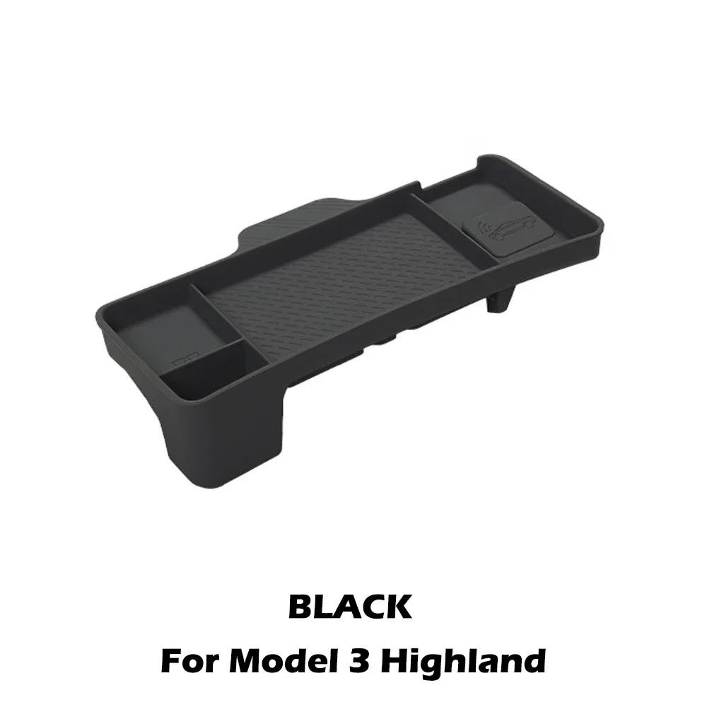 Silicone Dashboard Storage Tray For Tesla Model Y Juniper 2025 Model 3 Highland Tissue Box Center Console Screen Rear Organizer