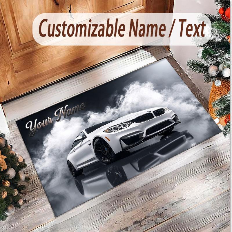 Other Similar Designs Theme Soft Crystal Velvet Rug Custom Name & Text Print Non Slip Floor Rug for Bedroom Living Room