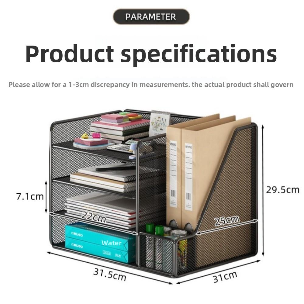 Multi-functional Desk File Organizer Space-saving Multi-layer Bookshelf Office Use
