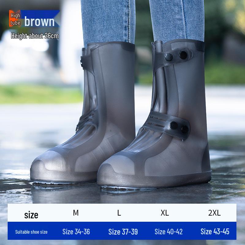 

Мужские водонепроницаемые нескользящие силиконовые бахилы - Прочные, утолщенные резиновые сапоги для дождливых дней 40-42