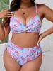 2025 Printed Tankini 0XL-5XL Two Piece Swimsuit Women Push Up Swimwear Female Sports Bathing Suit Beachwe