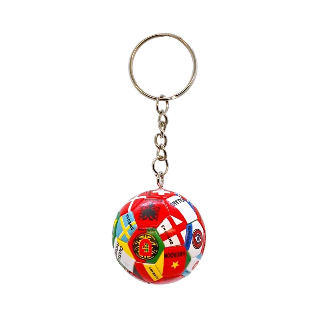 Soccer Fan Keychain with Team Flags Souvenir Gift for Supporters