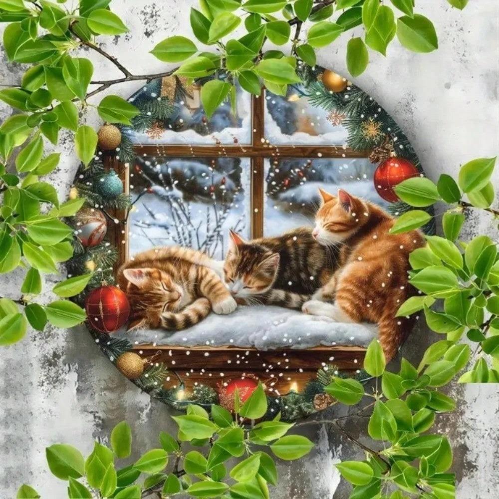 Metal Tin Sign Retro Christmas Home Decor Wall Art Print Garden Balcony Room