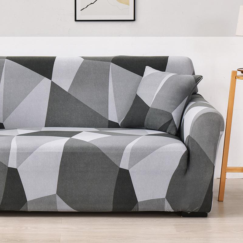 Lattice Printed Sofa Cover for Living Room Pet Kids Stretch Elastic Couch Cover for L Shape Sectional Furniture Protector